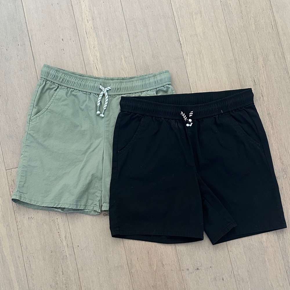 Cat & Jack Kids' Black and Olive Khaki Shorts Set
